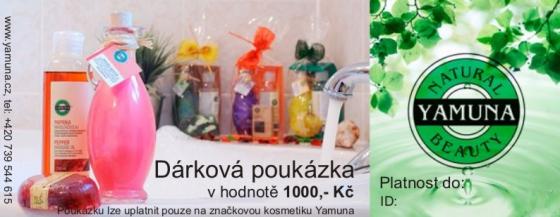 Yamuna - Dárková poukázka v hodnotě 1000,- Kč