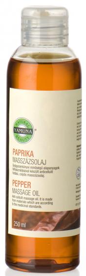 Yamuna - Masážní a tělový olej 250ml - chilli olej (pálivý, vhodný pro celulitidu)