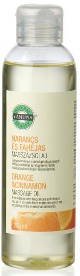 Yamuna - Masážní a tělový olej 250ml - pomeranč – skořice (detoxikace)
