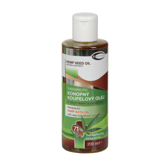 Topvet - Therapeutic konopn koupelov olej 71% 200ml - hydratuje a regeneruje