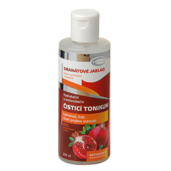Topvet - Granátové jablko - antioxidační čistící tonikum 200ml - hydratuje a zvyšuje elasticitu