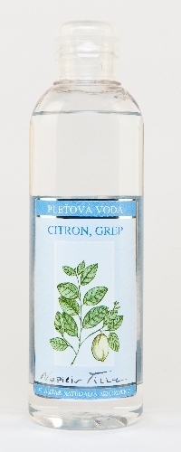 Nobilis - Pleťová voda citron - grep 1000 ml - s osvěžujícími, čistícími a bělícími účinky, vhodná k osvěžujícím obkladům