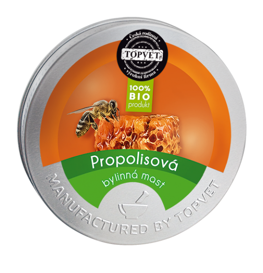 Topvet - Propolisová mast 50ml na spáleniny, bercové vředy, lupenka
