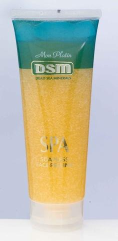 DSM - Bezmýdlový peeling na obličej 250ml vanilkovo-medové (žluté) kosmetika Mrtvého moře