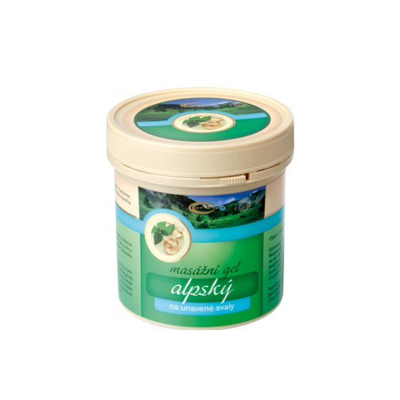 Topvet - Alpský masážní gel 250ml na unavené svaly