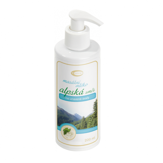 Topvet - Alpské masážní mléko 200ml relaxační