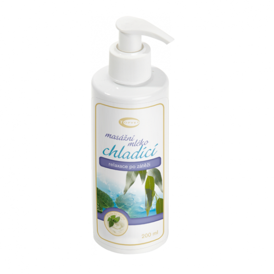 Topvet - Chladící masážní mléko 200ml bylinné směsy s chladivým účinkem