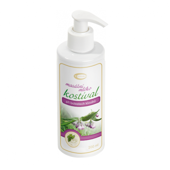 Topvet - Kostivalové masážní mléko 200ml na klouby