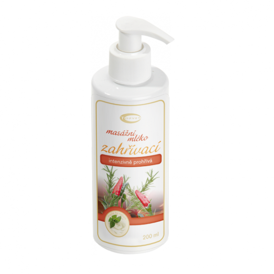 Topvet - Zahřívací masážní mléko 200ml nejen na studené nohy