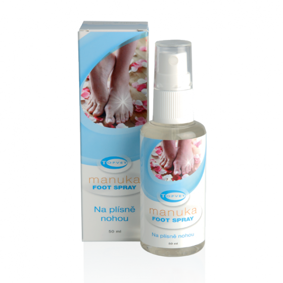 Topvet - Manuka Foot Spray 50ml k likvidaci plísní nohou a zjemění