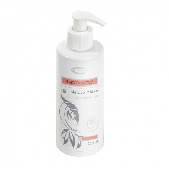 Topvet - Rakytníkové bylinné pleťové mléko 200ml s pantenolem a obsahem velkého množství aktivních látek
