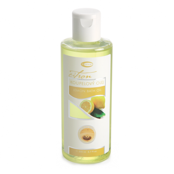 Topvet - Citrónový koupelový olej 200ml pro dobrou náladu, snižení teploty