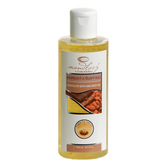 Topvet - Mandlový koupelový olej 200ml s čokoládou - koupelovy a tělový olej