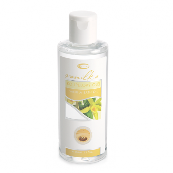 Topvet - Vanilkový koupelový olej 200ml zmírňuje bolesti, posiluje srdce, afrodiziakum