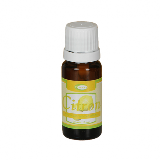 Topvet - Citron 100% silice 10ml zvyšuje koncentraci, soustředění a duševní aktivitu
