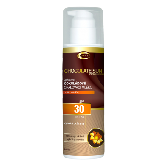 Topvet - Čokoládové opalovací mléko SPF 30 200ml