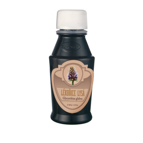 Topvet - Lékořice tinktura 100ml - kapky - při kašli, chrapotu menstruačních problémech, po memopauze