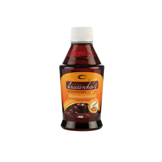 Topvet - Brusinkový bylinný sirup 320g z čerstvé šťávy - při problémech močových cest