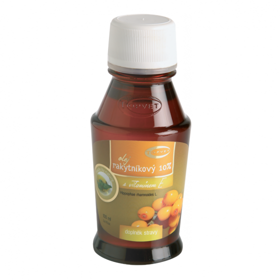 Topvet - Rakytníkový olej 10% 100ml - na žaludeční vředy a gastritidy, silný antioxidační účinek