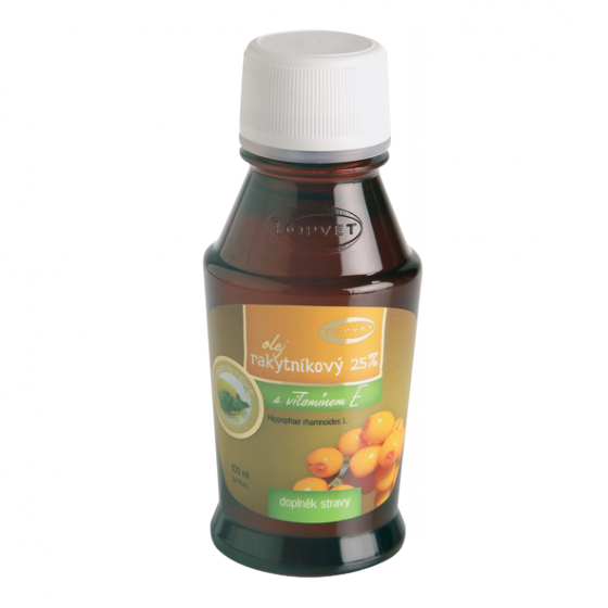 Topvet - Rakytníkový olej 25% 100ml - na žaludeční vředy a gastritidy, silný antioxidační účinek