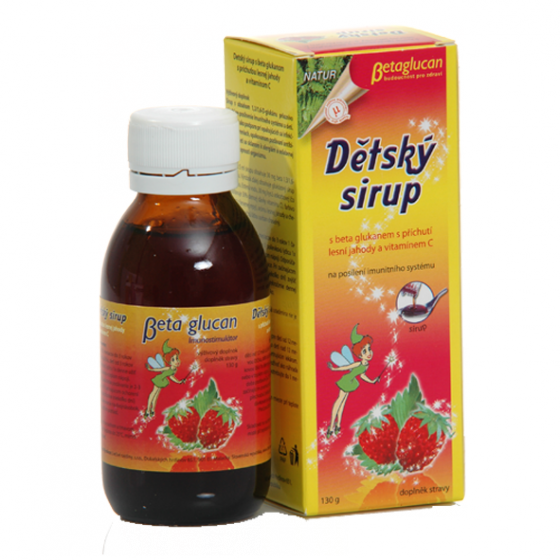 Topvet - Dětský sirup 130g s příchutí lesní jahody a vitam. C - Beta-glukan, podpora imunitního systému