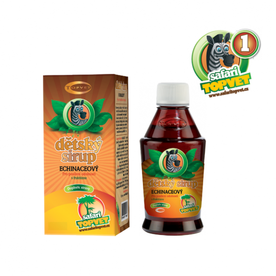 Topvet - Echinacea dětský sirup 120g s fruktozou - pro posílení imunity vhodný i pro diabetiky