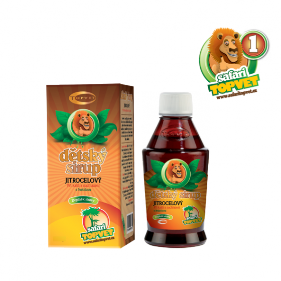 Topvet - Jitrocelový dětský sirup 120g s fruktozou - při kašli a nachlazení, vhodný i pro diabetiky
