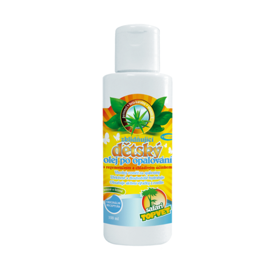 Safari Topvet - Dětský olej po opalování 100ml - s regeneračním a chladivým účinkem